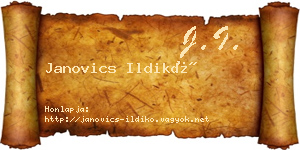 Janovics Ildikó névjegykártya