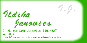 ildiko janovics business card